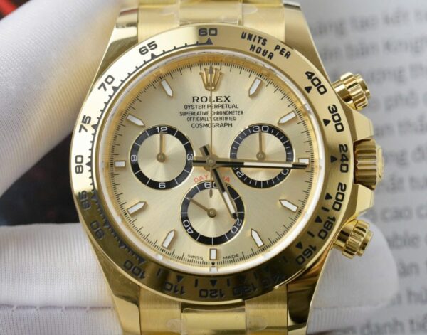 Rolex Best Replica Watch Daytona 126508 Yellow Dial Oyster Strap 40mm