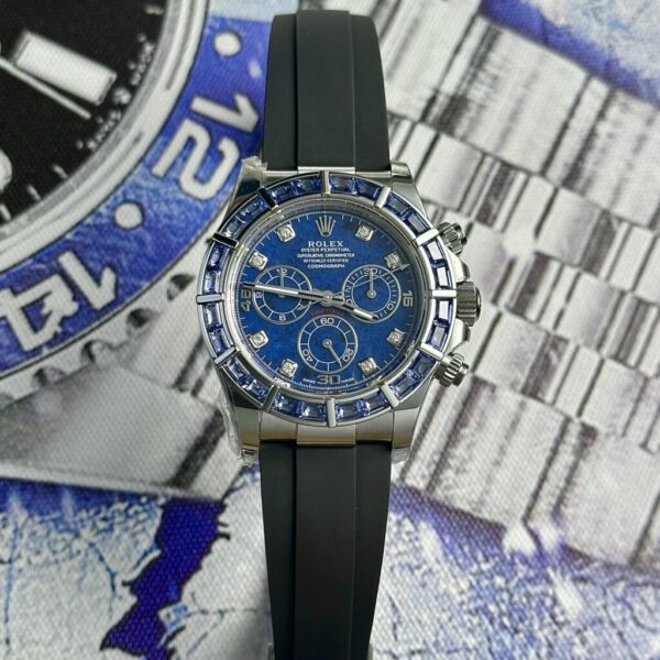 Rolex Best Replica Watches Daytona 116519 Sodalite Dial Rubber Strap 40mm
