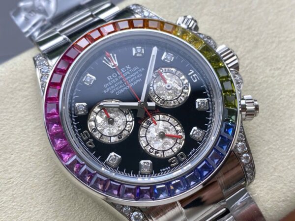 Rolex Cosmograph Rainbow Weight 220 Grams Best Replica Watches 40mm