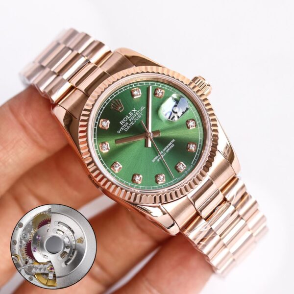 Rolex Date just Olive green Dial
