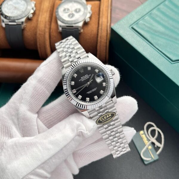 Rolex DateJust 126334 Black Dial Clean Diamond Markers 41mm Watch