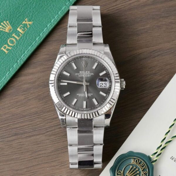 Rolex DateJust 126334 Replica 11 Watch Gray Dial Oyster Strap Factory VS 41mm