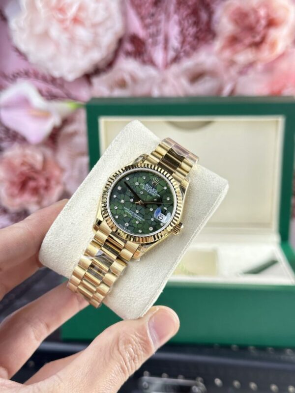 Rolex DateJust 278288 Replica 1:1 Women's Watch Olive Green Floral Dial 31mm