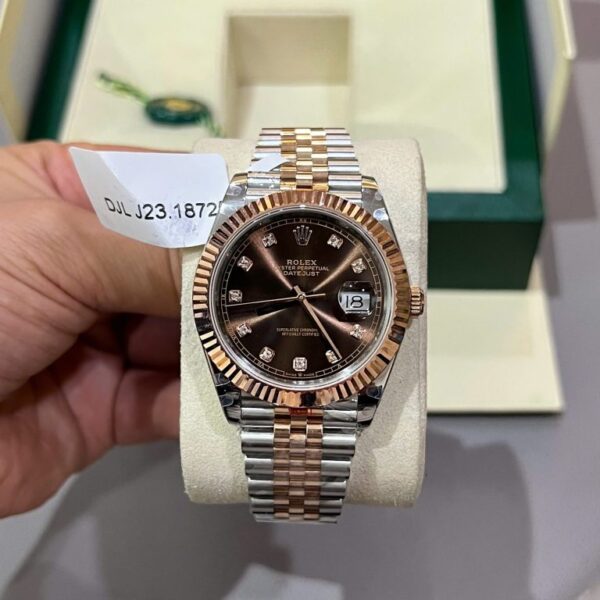 Rolex DateJust Chocolate Dial Watch Made In Real Gold GM Factory 41mm