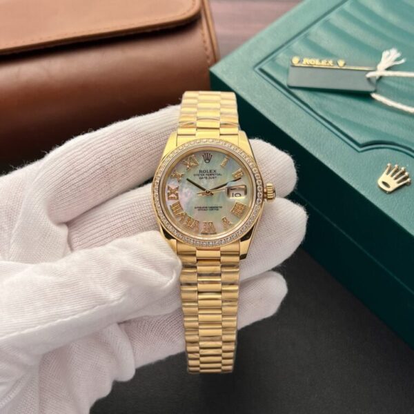 Rolex DateJust Mother of Pearl Dial Watch with Diamonds Rep 1:1 36mm