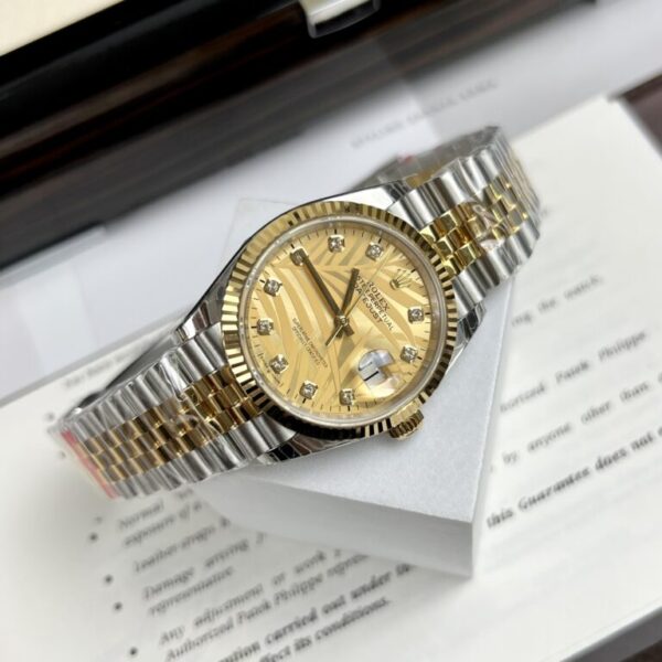 Rolex DateJust Palm Dial Demi Gold Fake 1:1 EW 36/41mm