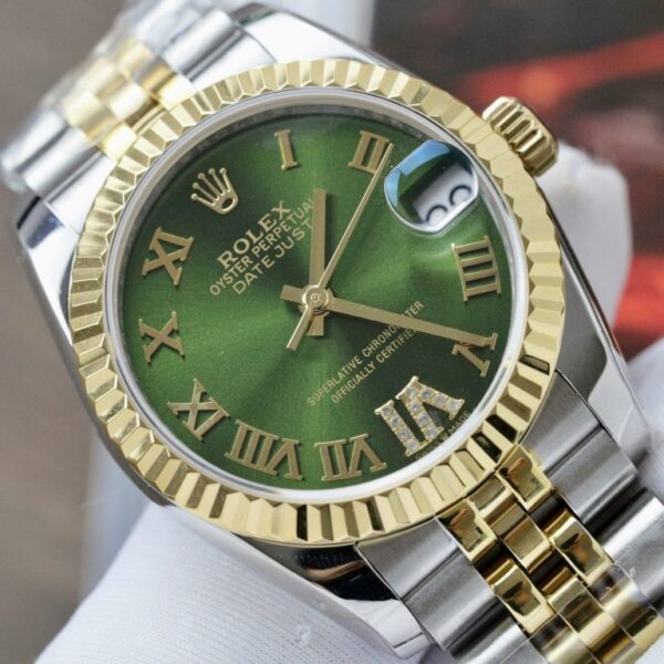 Rolex DateJust Rep 11 Women's Watch Swiss Automatic Green Face 31mm