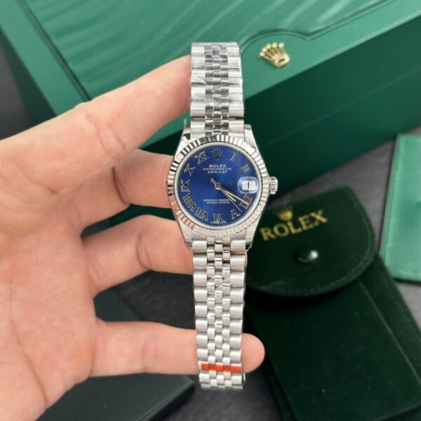 Rolex DateJust Women's Watch Blue Dial Roman Numerals EW Factory 31mm