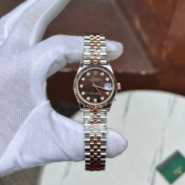 Rolex DateJust Women's Watch Chocolate Dial Fake 1:1 Factory EW 31mm