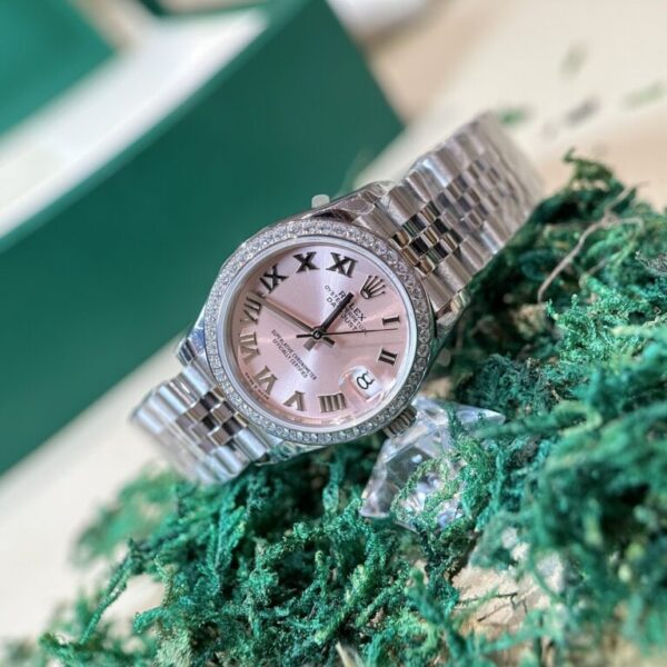 Rolex DateJust Women's Watch with Diamonds and Pink Dial Fake 1:1 EW 31mm