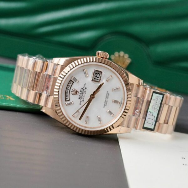 Rolex Day-Date Rose Gold Replica Watch Dial Mother Of Pearl QF Factory 36mm