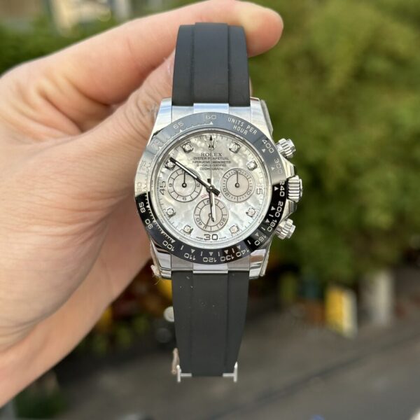 Rolex Daytona Mother of Pearl Dial Moissanite Diamond Markers 40mm