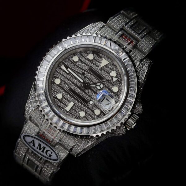 Rolex Replica Watch GMT Master II Custom Full CZ AMG Factory 40mm